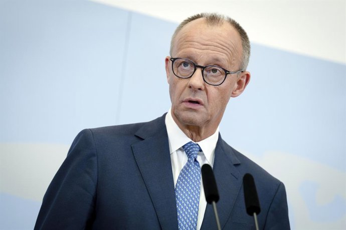August 27, 2025, Berlin, Berlin, Deutschland: Friedrich Merz beim Pressestatement zu Kabinettsthemen nach der 14. Sitzung des Bundeskabinetts im Bundesministerium der Verteidigung. Berlin, 27.08.2025