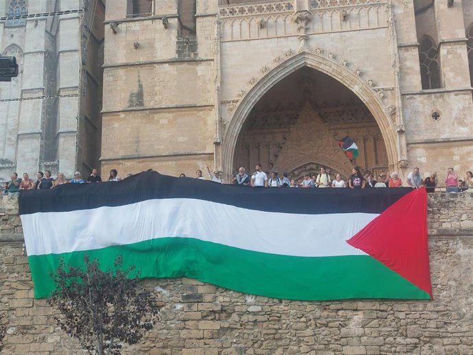 La bandera de Palestina en Dalt Murada