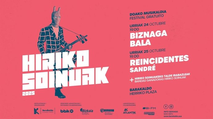 Cartel de la séptima edición de Hiriko Soinuak de Barakaldo.