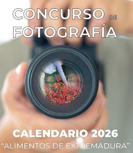 Cartel del IX Concurso de Fotografía para ilustrar el Calendario 2026 de Caja Rural de Extremadura