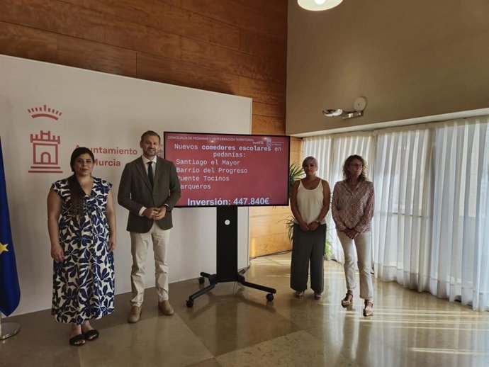 Presentación de los trabajos para habilitar comedores escolares en cuatro CEIP de Murcia
