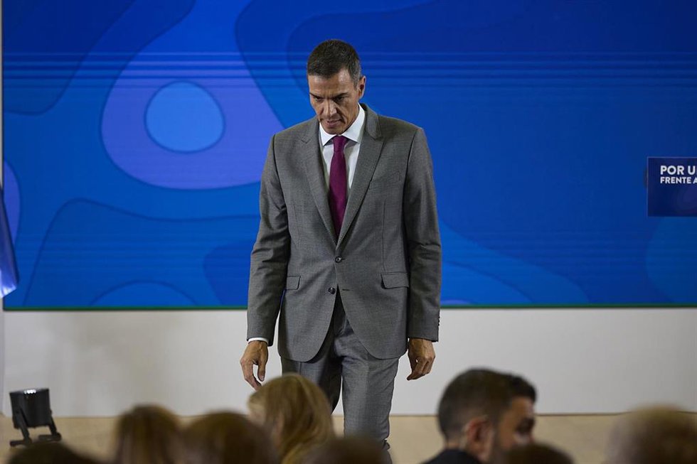 El presidente del Gobierno, Pedro Sánchez,