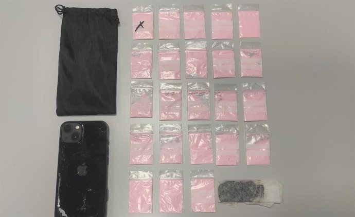 Las dosis de 'tusi' halladas en un vehículo en el marco de un control instalado en la LV-2001 en Mollerussa (Lleida)