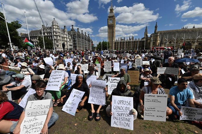 Una protesta propalestina en Londres