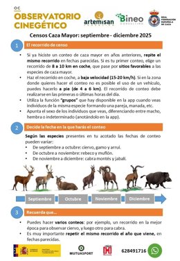 El observatorio cinegético da comienzo a la nueva campaña de censos de caza mayor