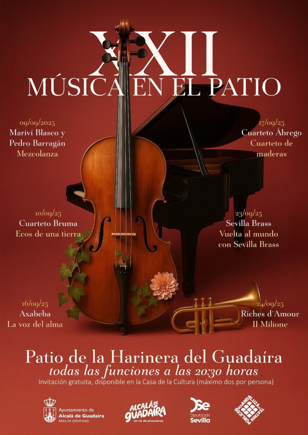 Cartel del XXII ciclo 'Música en el Patio'.