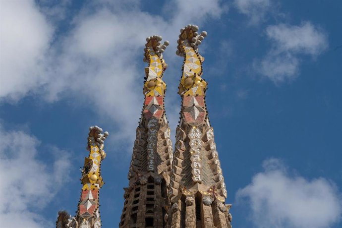 Archivo - Detalle de la Sagrada Familia, en Barcelona.