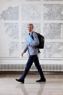 El presidente de la Xunta, Alfonso Rueda, tras la reunión del Gobierno gallego del 1 de septiembre.