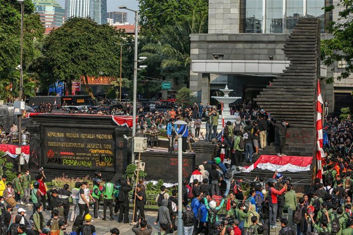 Protestas en la capital de Indonesia, Yakarta