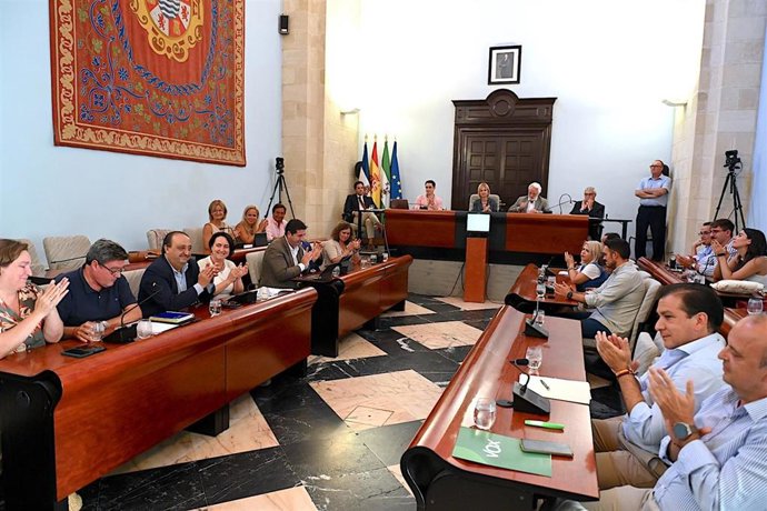 Vista del pleno del Ayuntamiento de Jerez