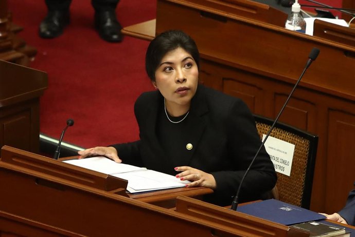 Archivo - La ex primera ministra de Perú Betssy Chávez 