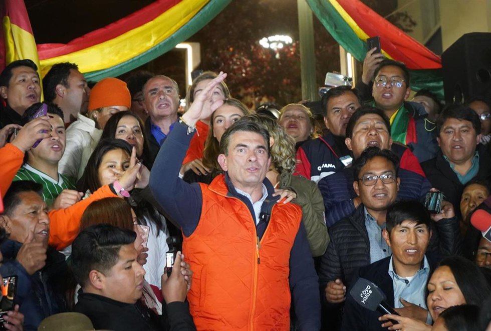 El candidato del Partido Demócrata Cristiano a la Presidencia de Bolivia, Rodrigo Paz