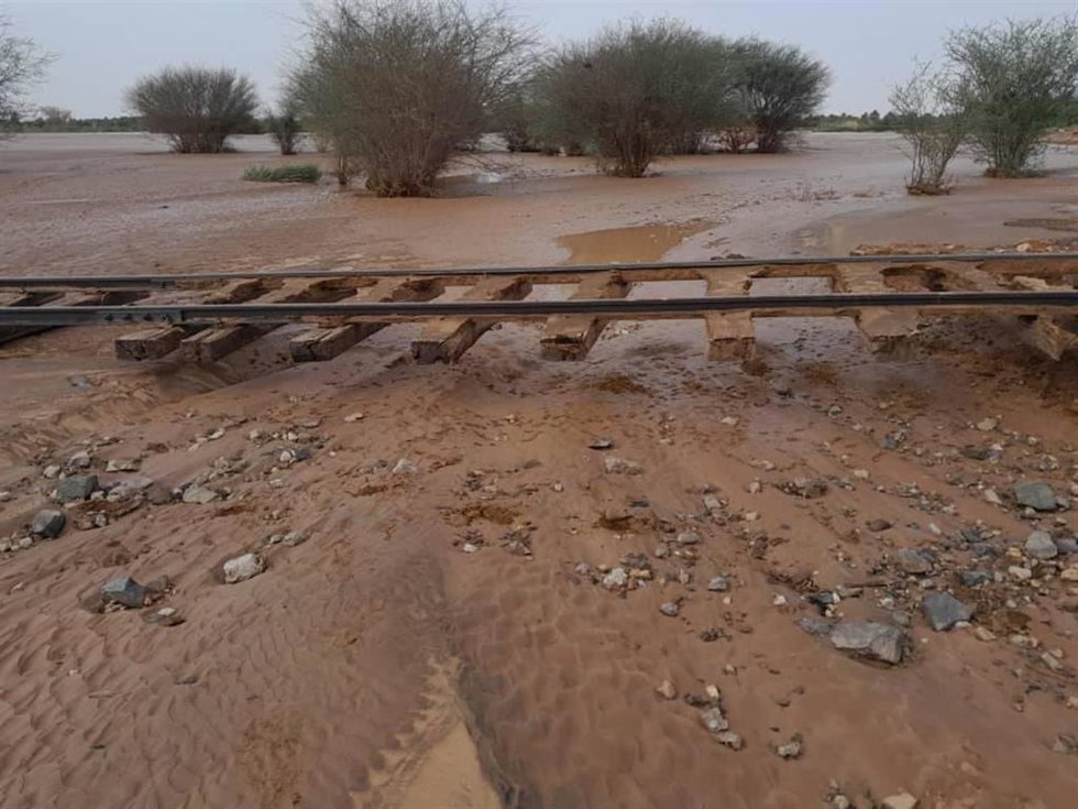 Archivo - La ciudad de Abu Hamad, en Sudán, tras sufrir fuertes inundaciones