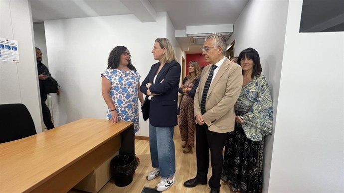 Blanco, durante su visita al centro Mediacyl de Burgos.