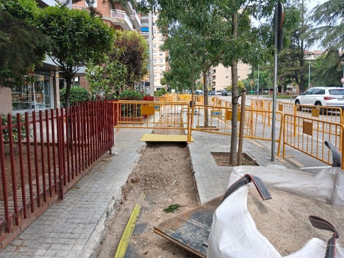 Obres d'Endesa a Igualada (Barcelona)