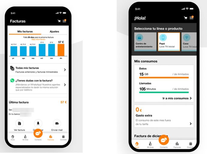 Aplicación MasOrange