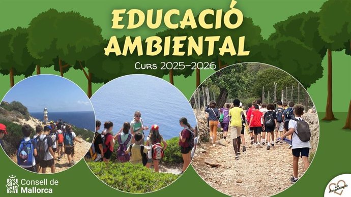 Catálogo de los cursos de educación ambiental del Consell de Mallorca para el curso 2025-2026.