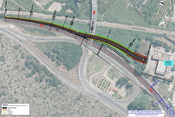 El Consorci de Bombers connectarà el Parc de Gandia amb la N-332 per a reduir el temps de resposta en emergències