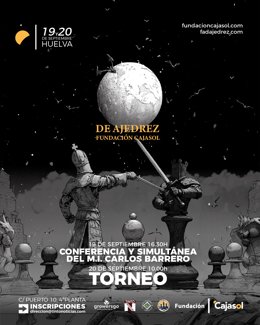 Cartel del II Open de Ajedrez Fundación Cajasol de Huelva.