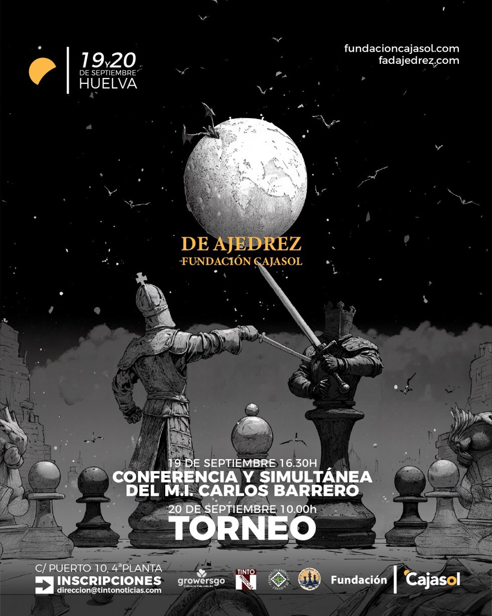 Cartel del II Open de Ajedrez Fundación Cajasol de Huelva.