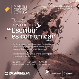 Cartel de los talleres de poesía y creación literaria 'Ars Poeticca'.