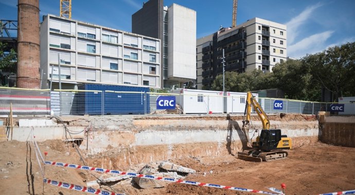 Imagen de las obras de la nueva residencia Benavent de Barcelona.