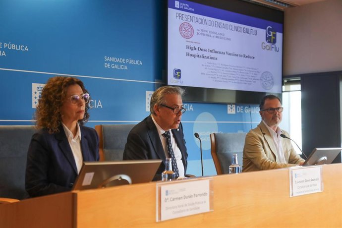 Rueda de prensa de presentación de los resultados de 'Galflu'.