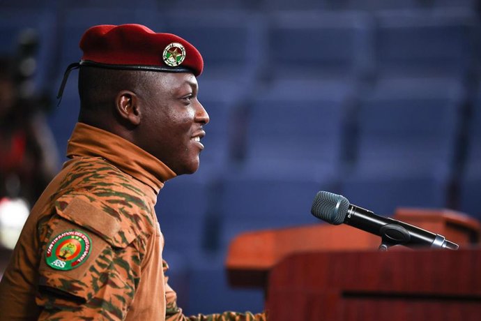Archivo - Imagen de archivo del líder de la junta militar de Burkina Faso, Ibrahim Traoré