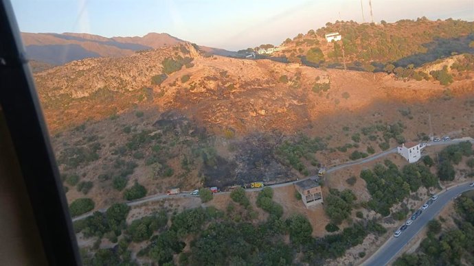 Incendio en Casares (Málaga).