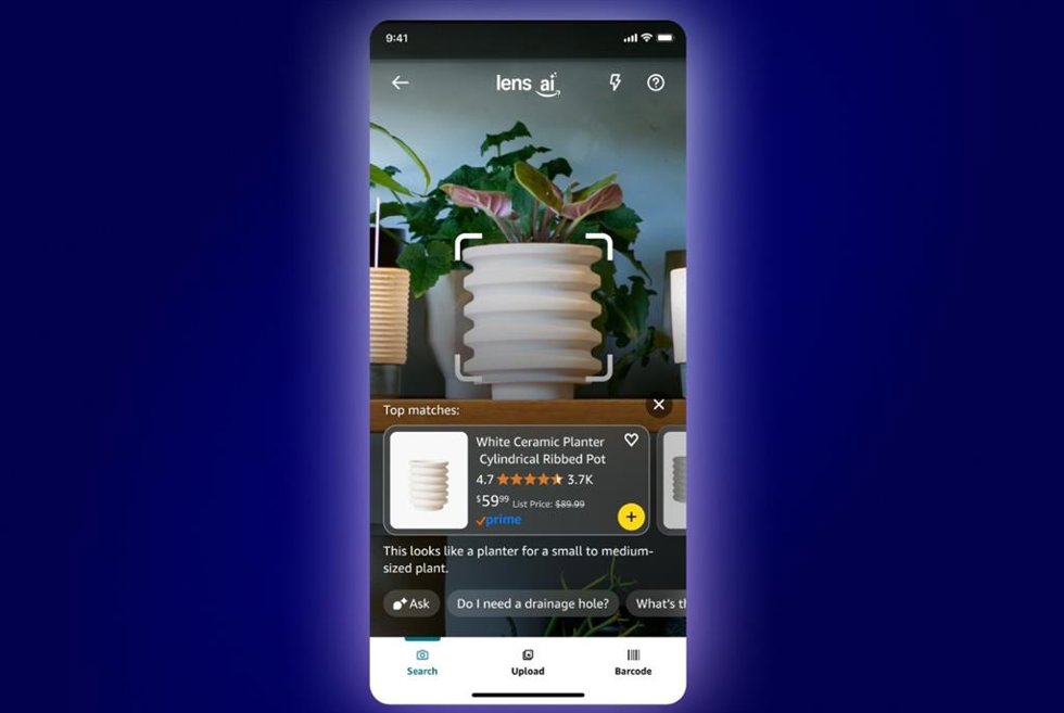 Lens Live en la app de Amazon
