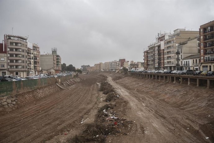 Archivo - Arxiu - Pluges en la zona del barranc de Paiporta, a 3 de març del 2025