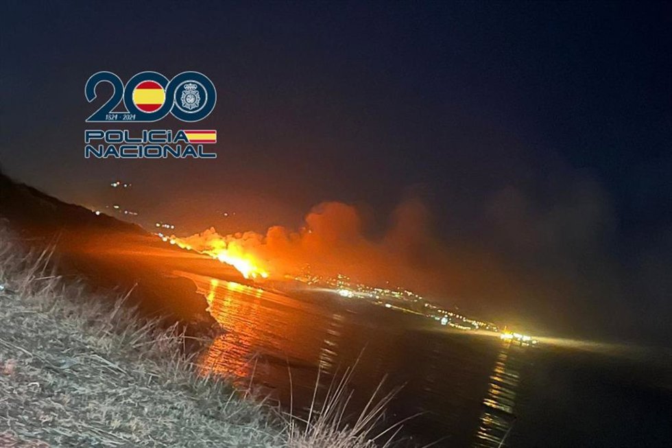 Incendio en el Parque del Centenario de Algeciras este pasado martes 2 de septiembre