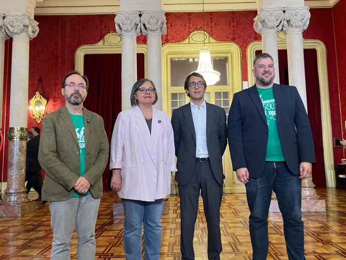 Los portavoces de los grupos parlamentarios de la izquierda.