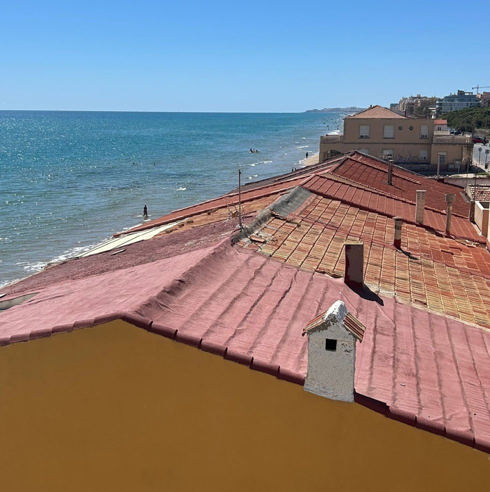 Casas en la playa Babilonia de Guardamar del Segura (Alicante)