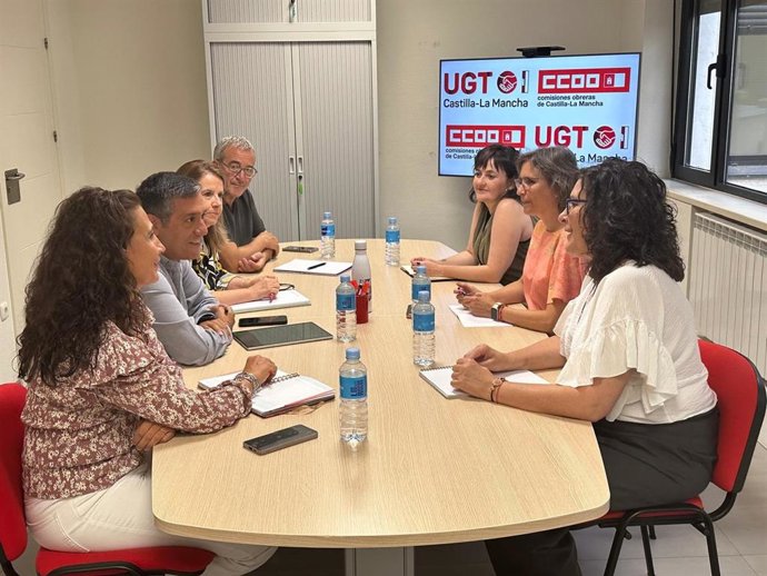 Reunión entre CCOO y UGT de Castilla-La Mancha.