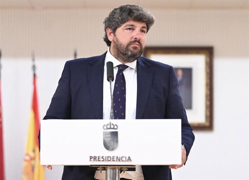 El presidente de la Comunidad, Fernando López Miras