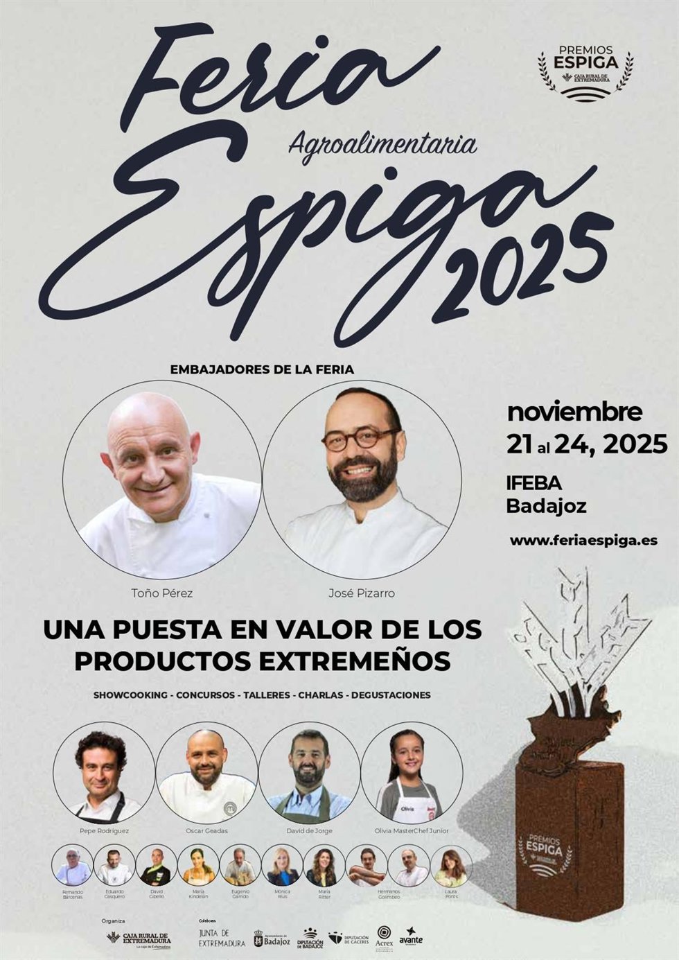 Cartel de la II Feria Espiga de Caja Rural de Extremadura