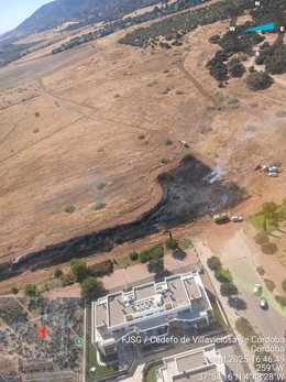 Incendio forestal en la zona de San Rafael de la Albaida.