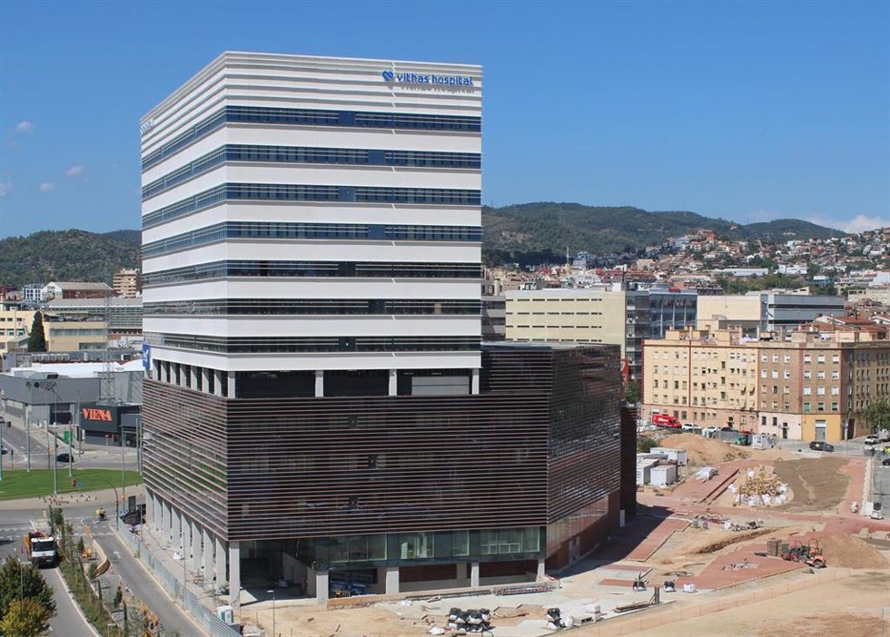 El edificio del hospital en Esplugues