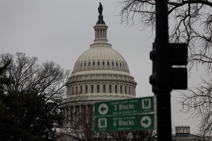 Archivo - WASHINGTON, Jan. 19, 2023 -- Foto tirada em 19 de janeiro de 2023 mostra o edifício do Capitólio dos EUA em Washington, D.C., Estados Unidos. Os Estados Unidos atingiram seu limite de endividamento na quinta-feira, o que levou o Departamento do 