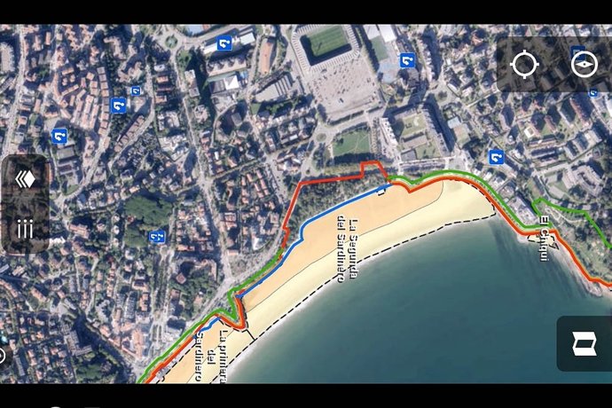 Imagen cartográfica de la Segunda del Sardinero