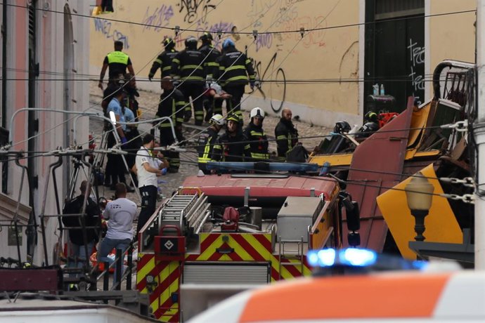 Accident del funicular a Lisboa. 