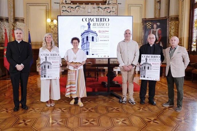Presentación del concierto benéfico en la Catedral de Valladolid a favor de Cáritas Castrense Valladolid.