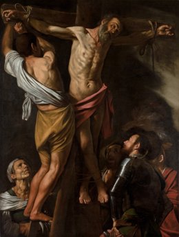 Archivo - Crucifixión de San Andrés (c.1607), una de las grandes obras del maestro barroco Michelangelo Merisi da Caravaggio.