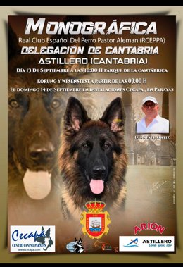 Cartel de la actividad organizada por el Real Club Español del Perro Pastor Alemán (RCEPPA)
