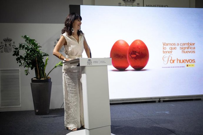 La ministra de Igualdad, Ana Redondo, presenta una campaña institucional sobre masculinidades en el Ministerio de Igualdad, a 4 de septiembre de 2025, en Madrid (España). 