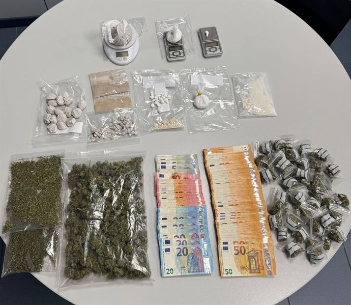 Droga confiscada a un detingut a Lleida