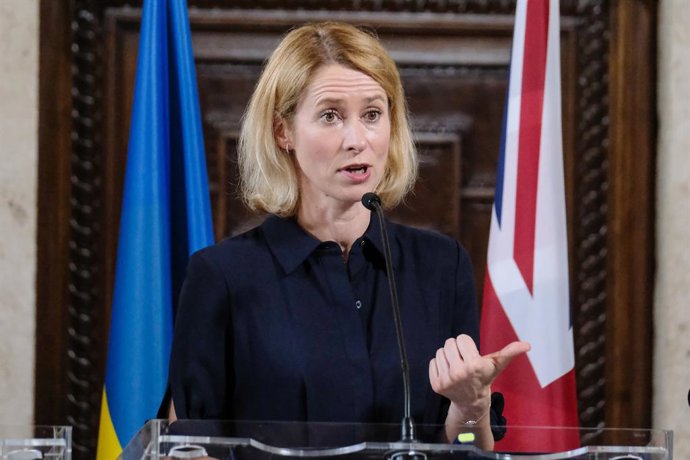 Archivo - Kaja Kallas, Alto rappresentante UE per gli affari esteri,  in occasione della riunione  Ministeriale "Weimar Plus" dedicata all'Ucraina e alla sicurezza europea. Villa Madama a Roma, GiovedÃ 12 Giugno 2025 (foto Mauro Scrobogna / LaPresse) ..K