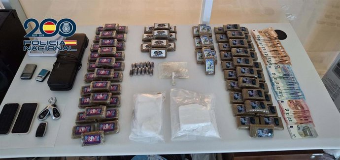 Drogas incautadas en la operación 'Dalia' en Cáceres