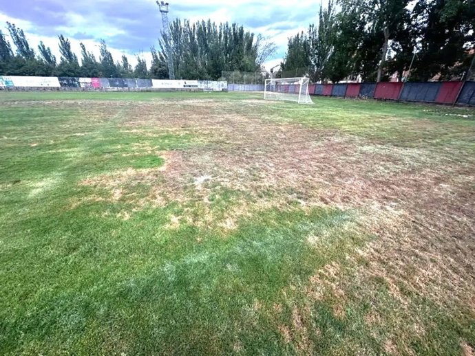 IU-Podemos Laguna denuncia el "impracticable" estado del campo de fútbol de la localidad .